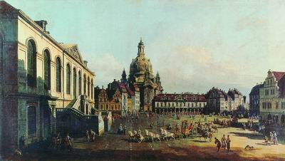 Площадь Нового рынка в Дрездене. 1749