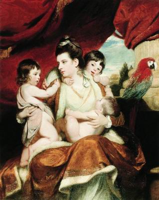 Леди Кокбурн и три ее старших сына. 1773