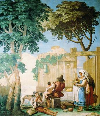 Росписи виллы Вальмарана: Семейство крестьян. 1757