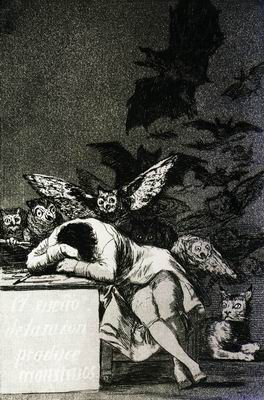 Из серии офортов «Капричос». Сон разума рождает чудовищ. 1797—1798