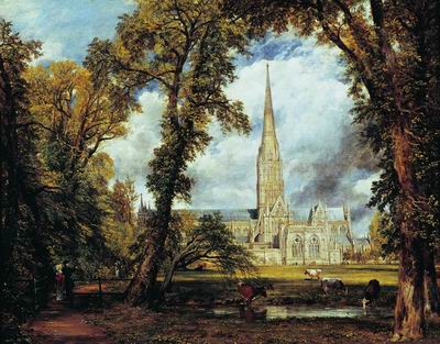 Собор в Солсбери из епископского сада. 1823
