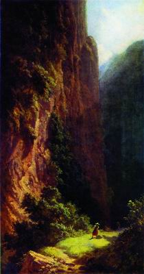 Косильщица в горах. Ок. 1865