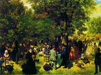 После полудня в саду Тюильри во время парижской Всемирной выставки. 1867