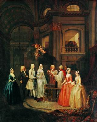 Бракосочетание Стивена Бекингема и Мери Кокс. 1729