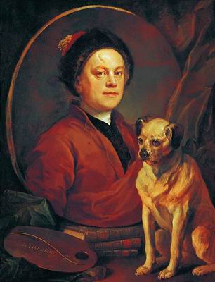 Автопортрет с собакой. 1745