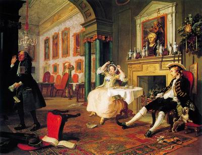 Модный брак. Вскоре после свадьбы Ок. 1743—1744