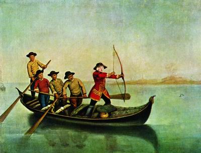 Охота на уток в Лагуне. Ок. 1760