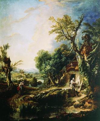 Пейзаж с отшельником. 1742