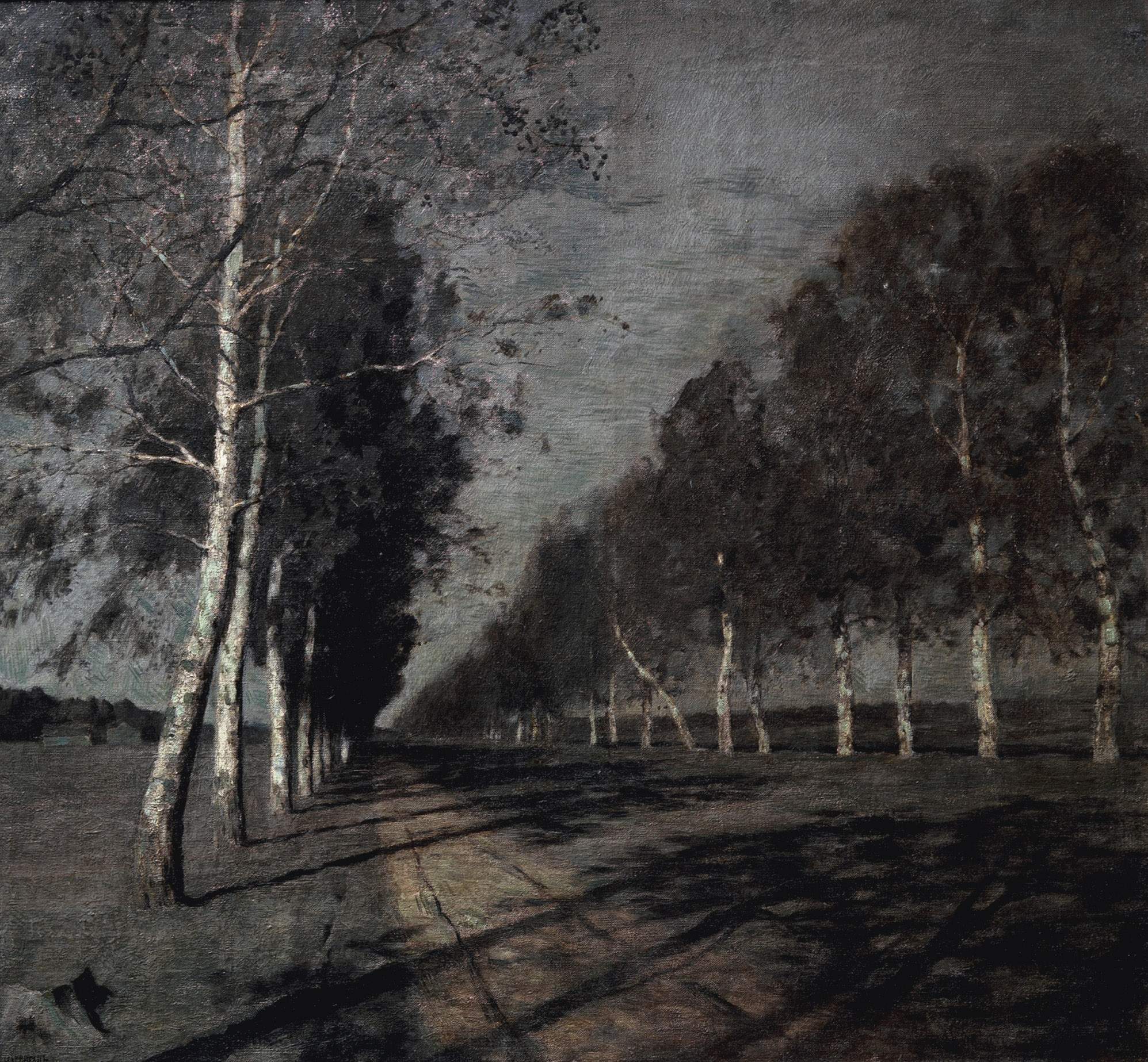 Левитан И.. Лунная ночь. Большая дорога. 1897-1898