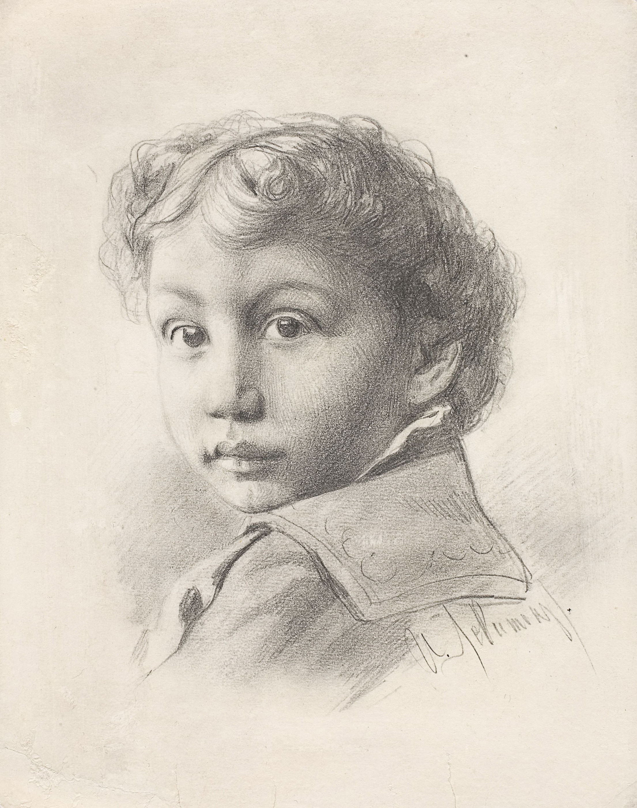 Левитан И.. Портрет мальчика Иосифа Левина. Конец 1870-х - начало 1880-х