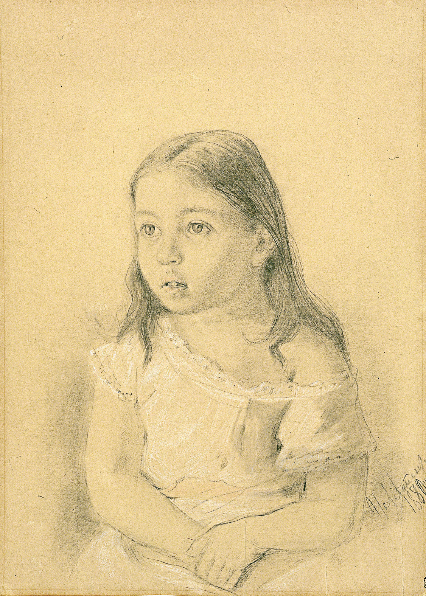 Левитан И.. Портрет Нади Яковлевой. 1880
