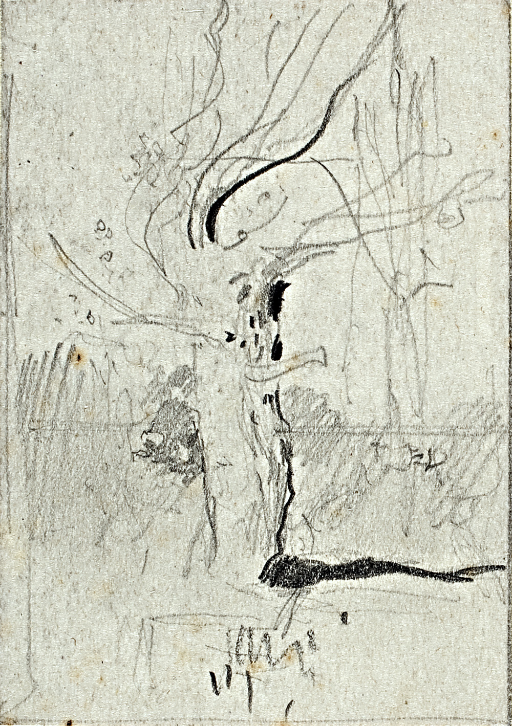 Левитан И.. Ствол старого дерева. 1883-1884