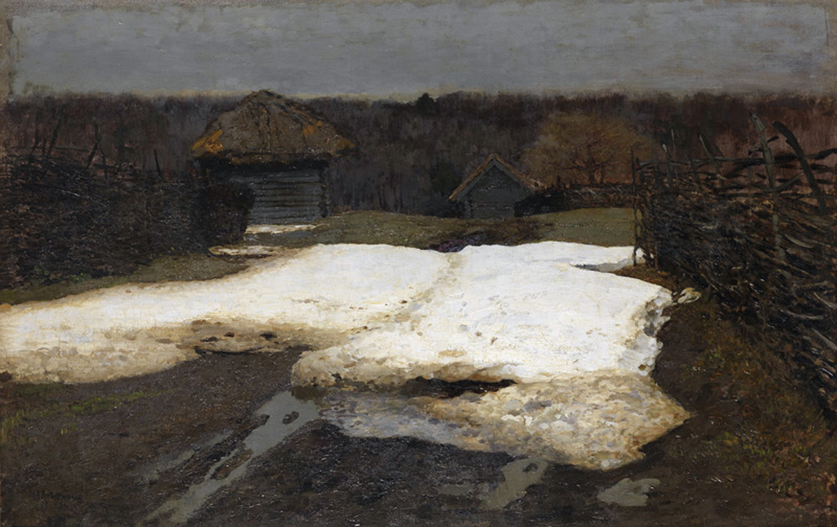 Левитан И.. Последний снег. 1884