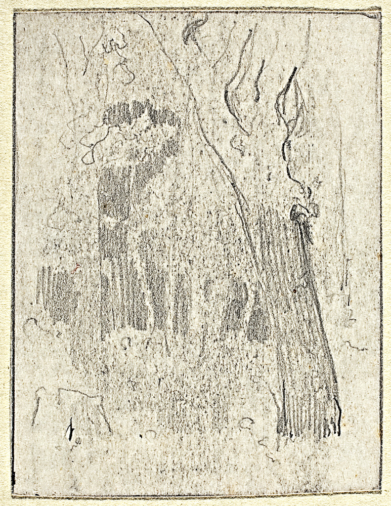 Левитан И.. В роще. Ствол дерева. Первая половина 1880-х