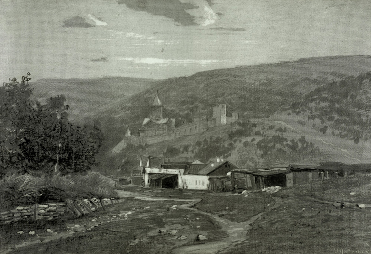Левитан И.. Военно-Грузинская дорога. Крепость Ананури. 1885