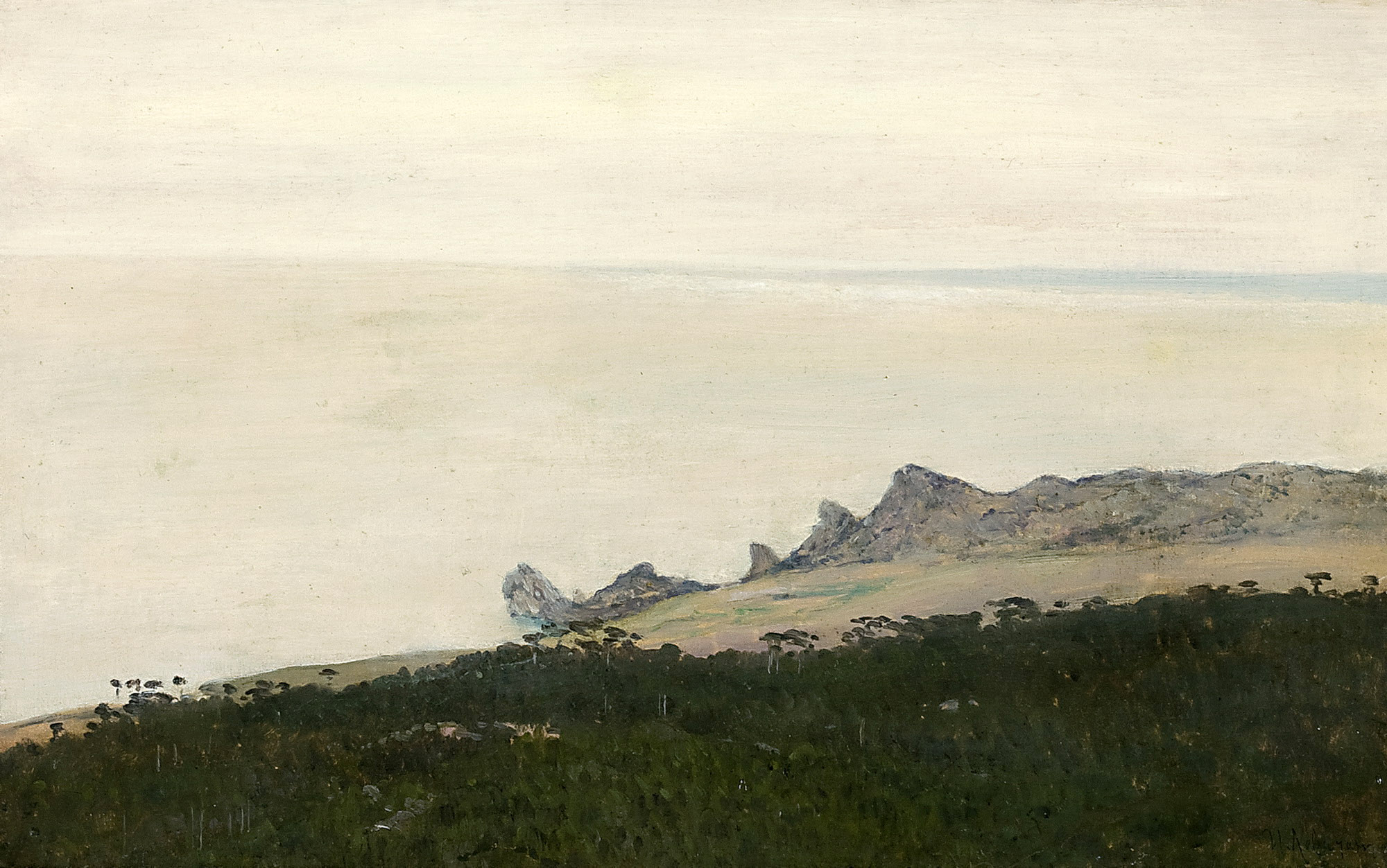 Левитан И.. Скалистый берег. 1886