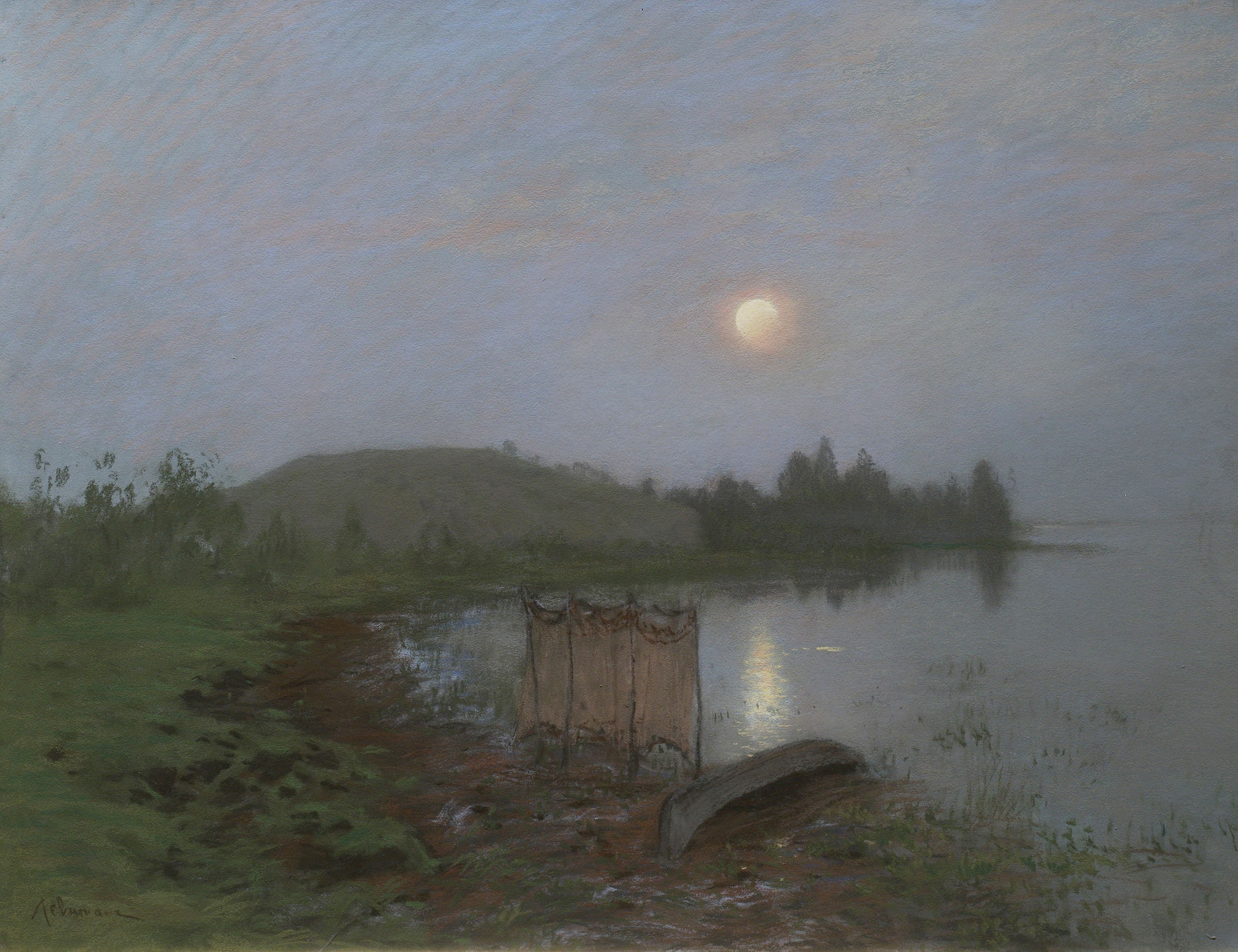 Левитан И.. На озере. 1893