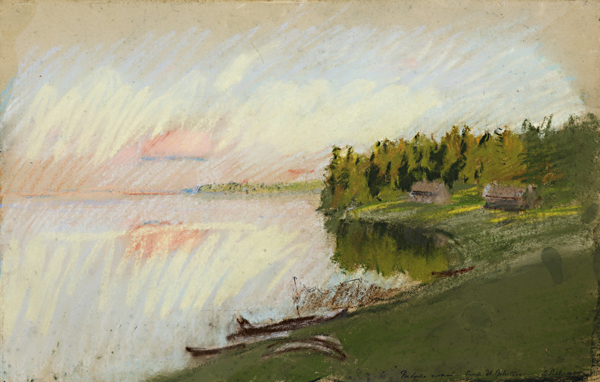 Левитан И.. У озера. 1893