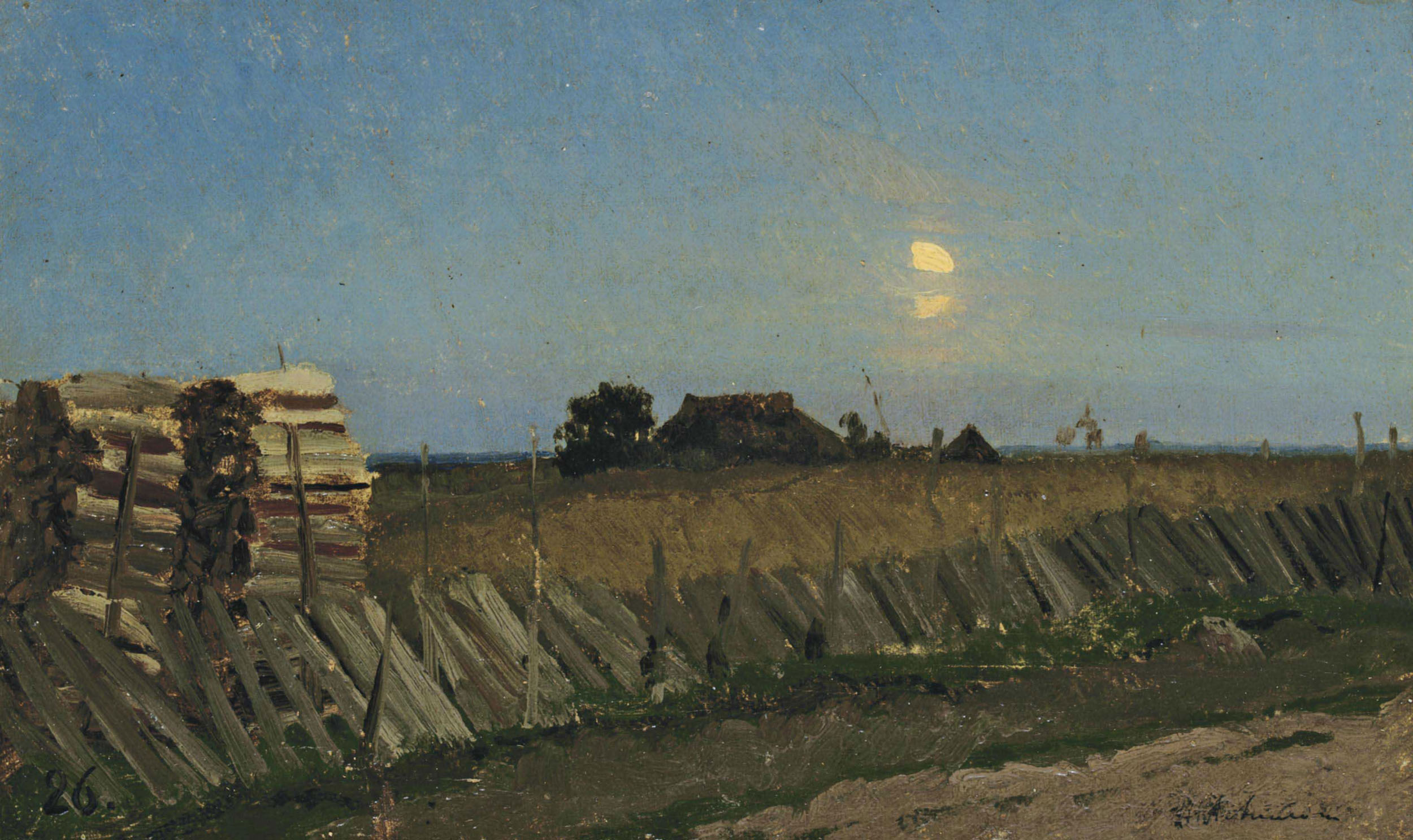 Левитан И.. Лунная ночь. 1898
