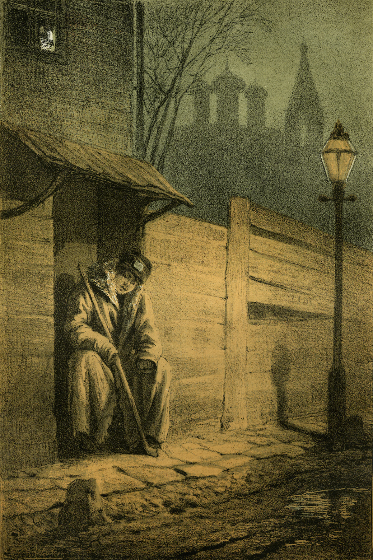Левитан И.. Ночью. 1882