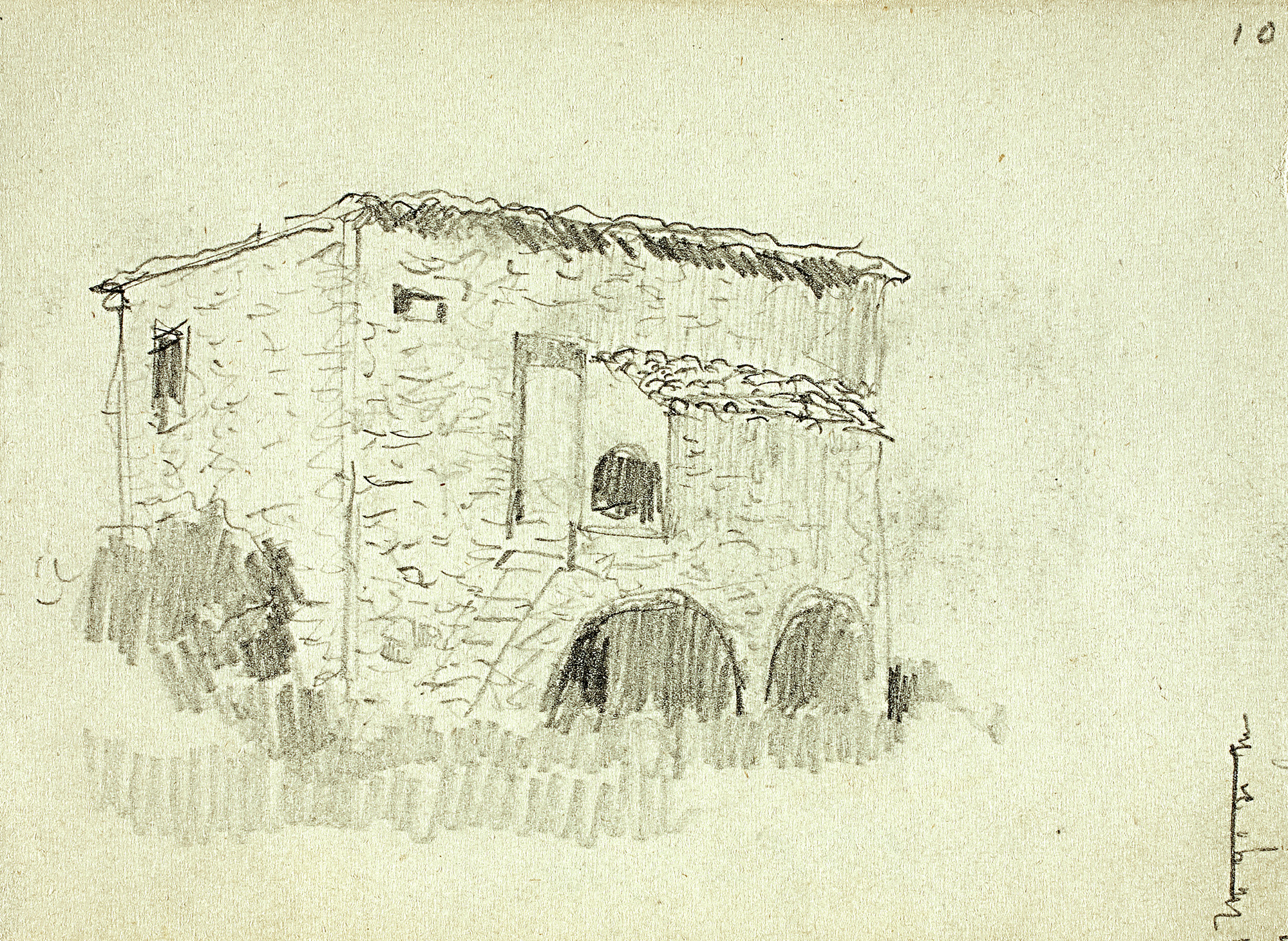 Левитан И.. Дом близ Бордигеры. 1890