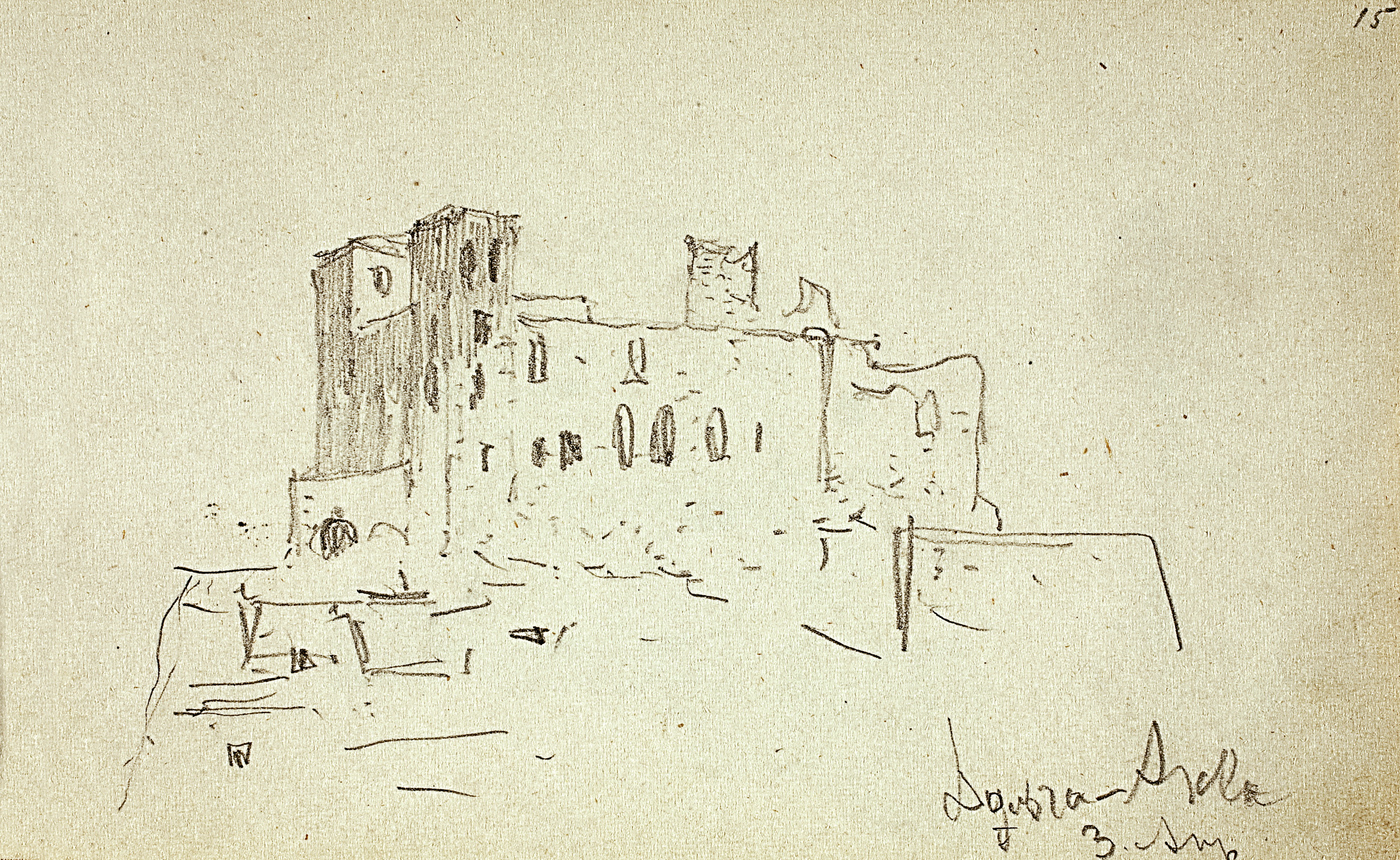 Левитан И.. Развалины замка Дориа. 1890