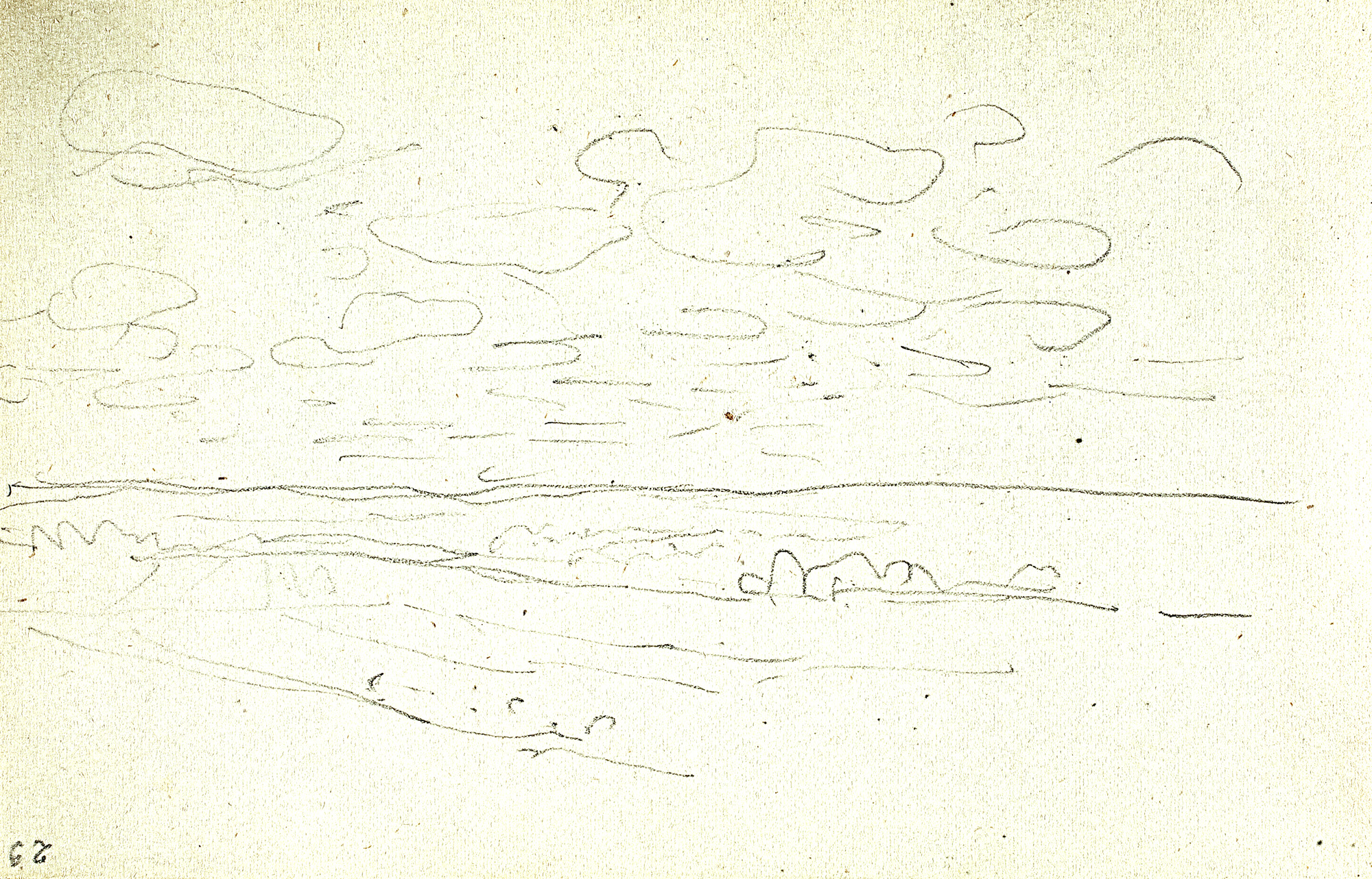 Левитан И.. Пейзаж с облаками. 1890