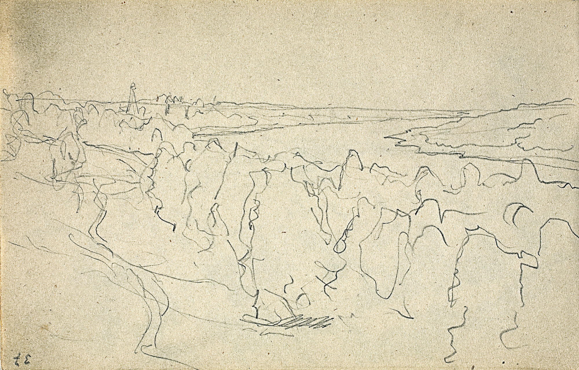 Левитан И.. Пейзаж на Волге. 1890