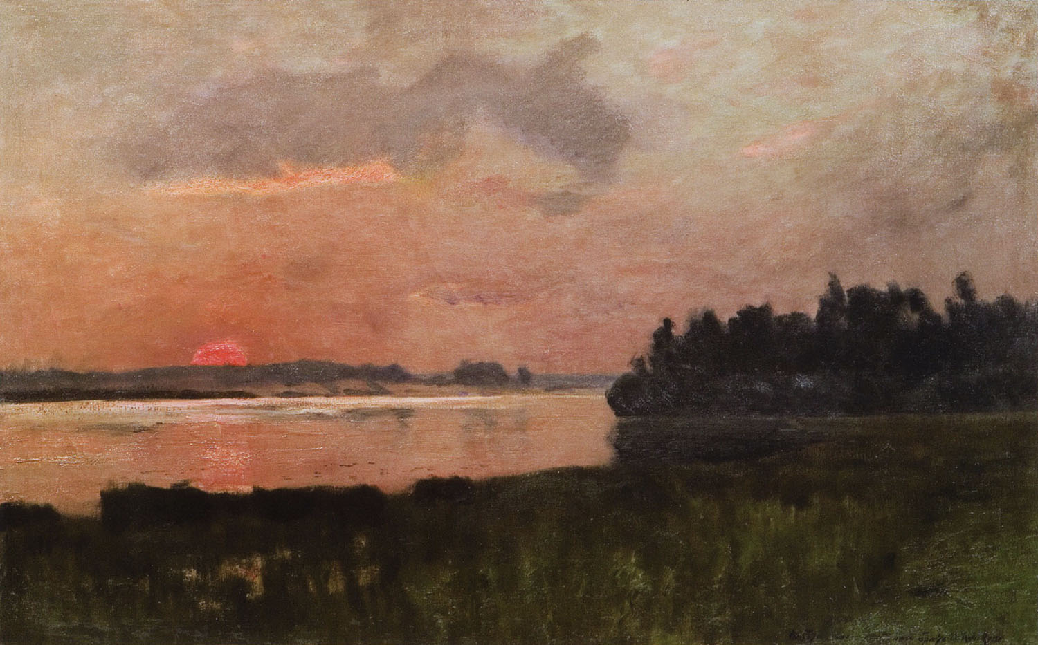Левитан И.. Закат. 1890-е