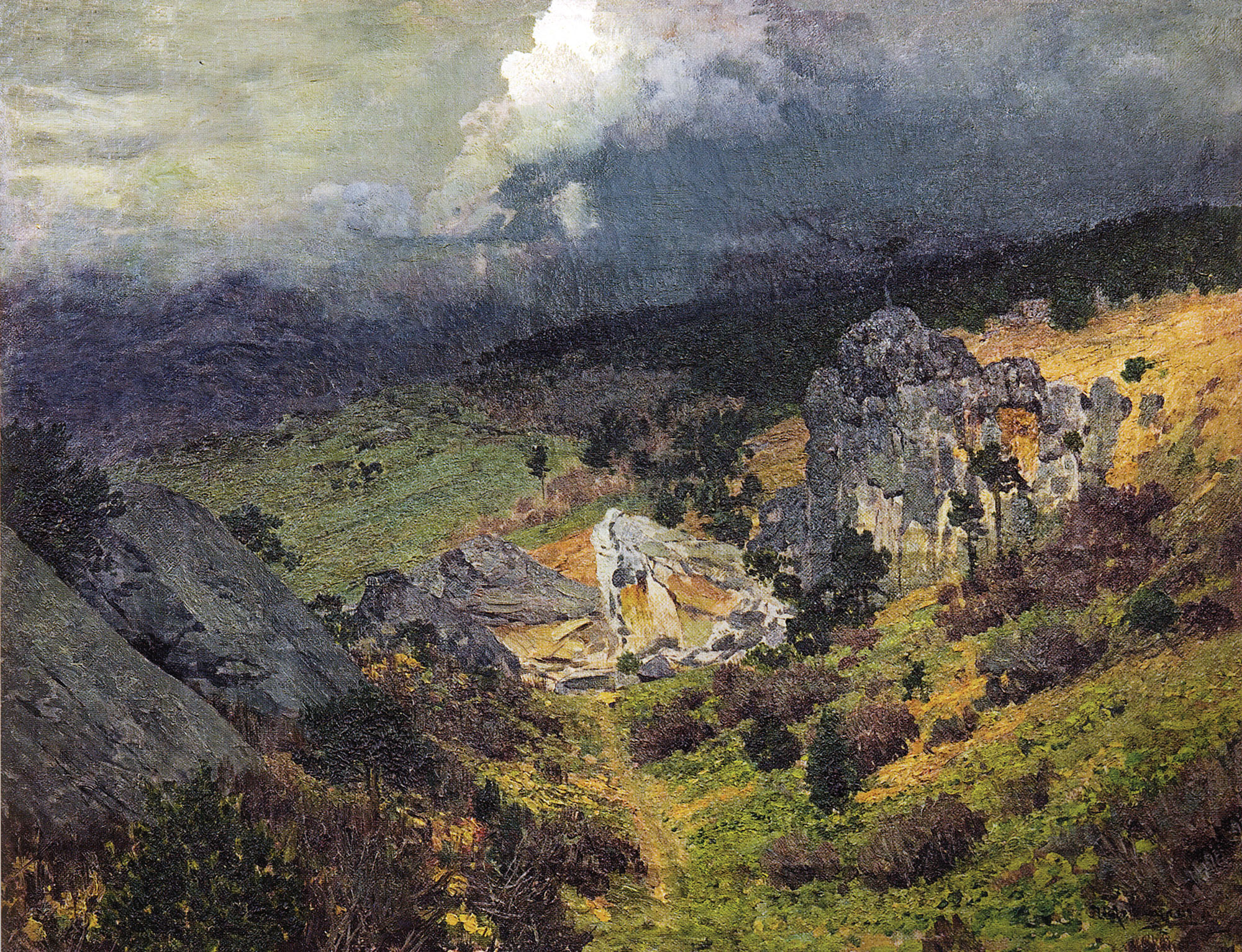 Левитан И.. В Крымских горах. 1886
