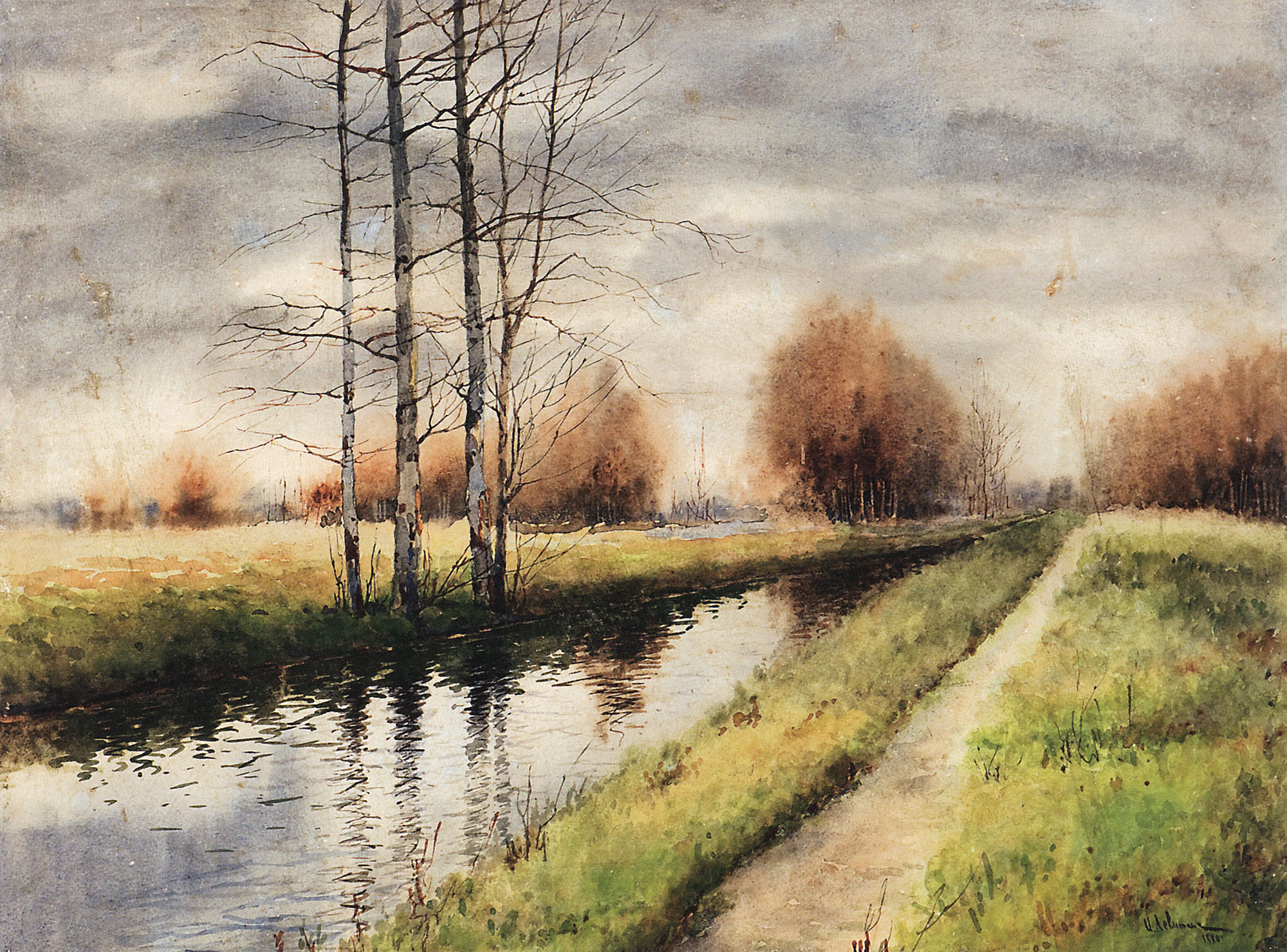 Левитан И.. Осенний пейзаж. 1880-е