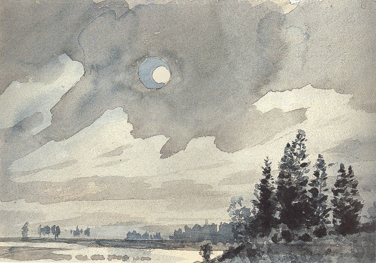 Левитан И.. Лунная ночь. 1890-е