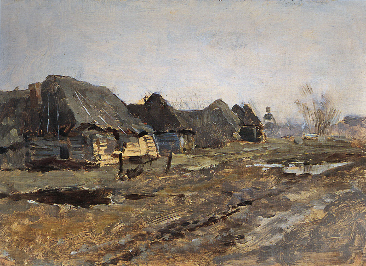 Левитан И.. Пост в деревне. 1890-е