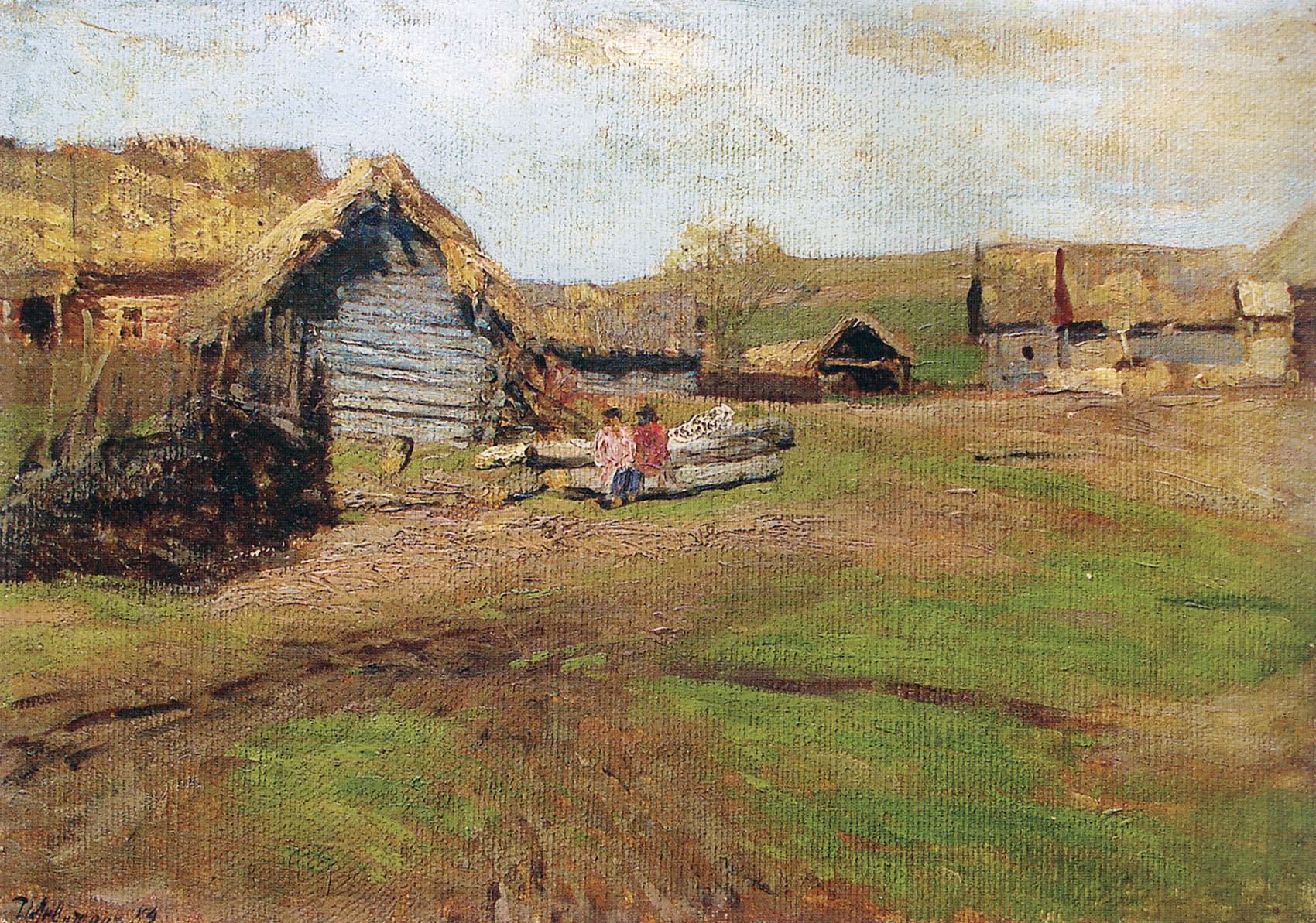 Левитан И.. Деревенский пейзаж. 1884