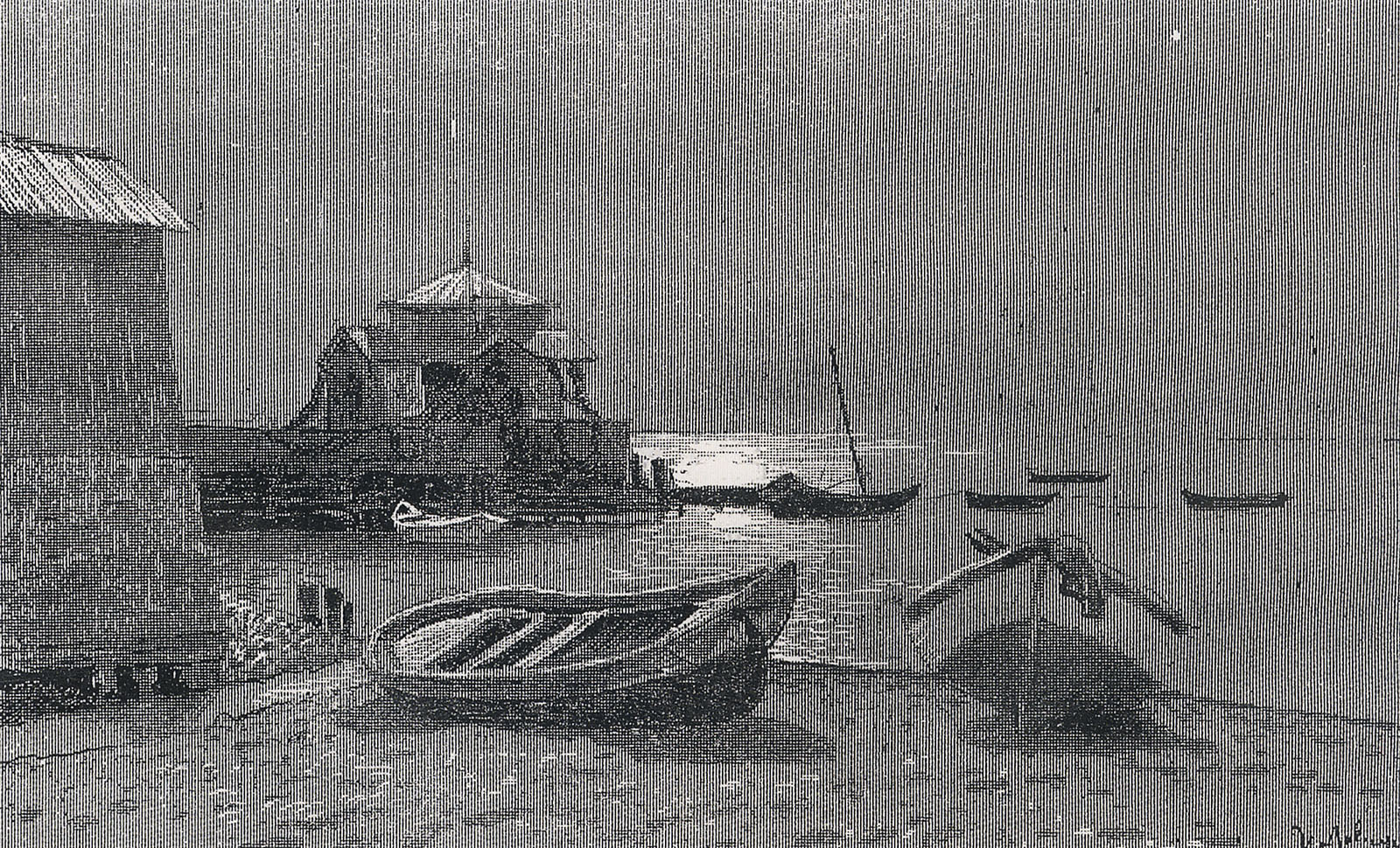 Левитан И.. Пристань в Ялте. 1886