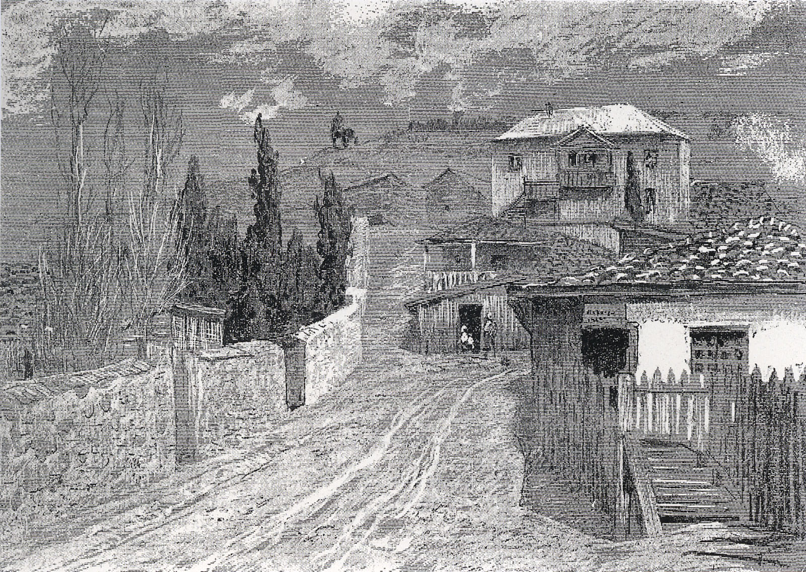 Левитан И.. Улица в Ялте. 1886