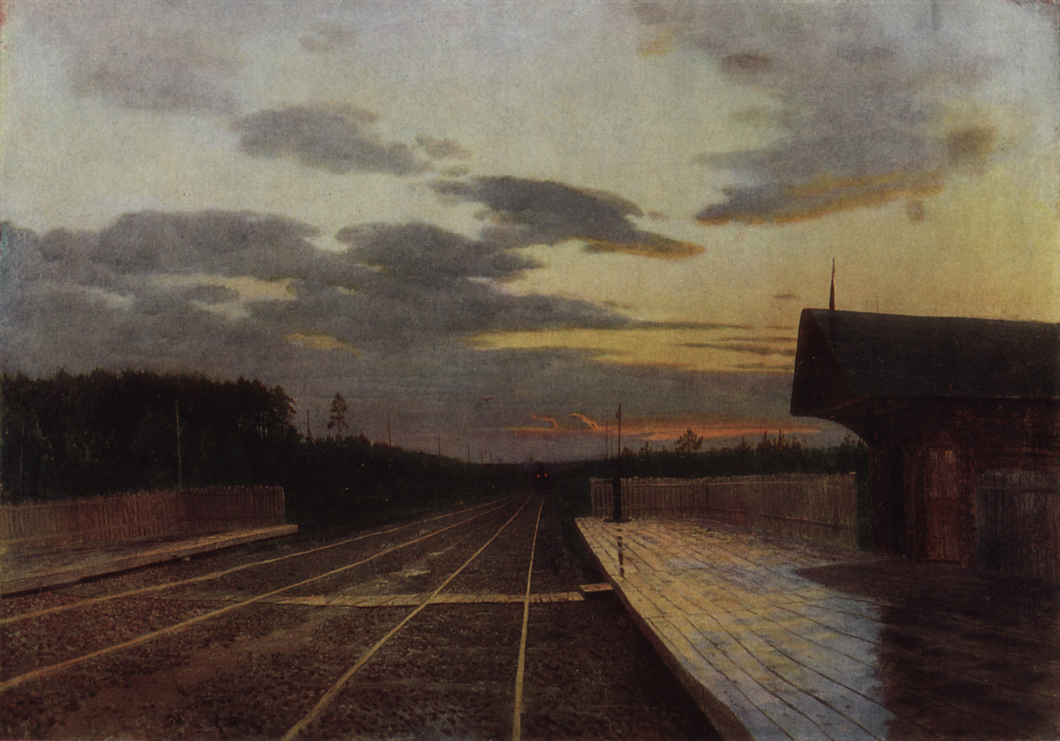 Левитан И.. Вечер после дождя. 1879