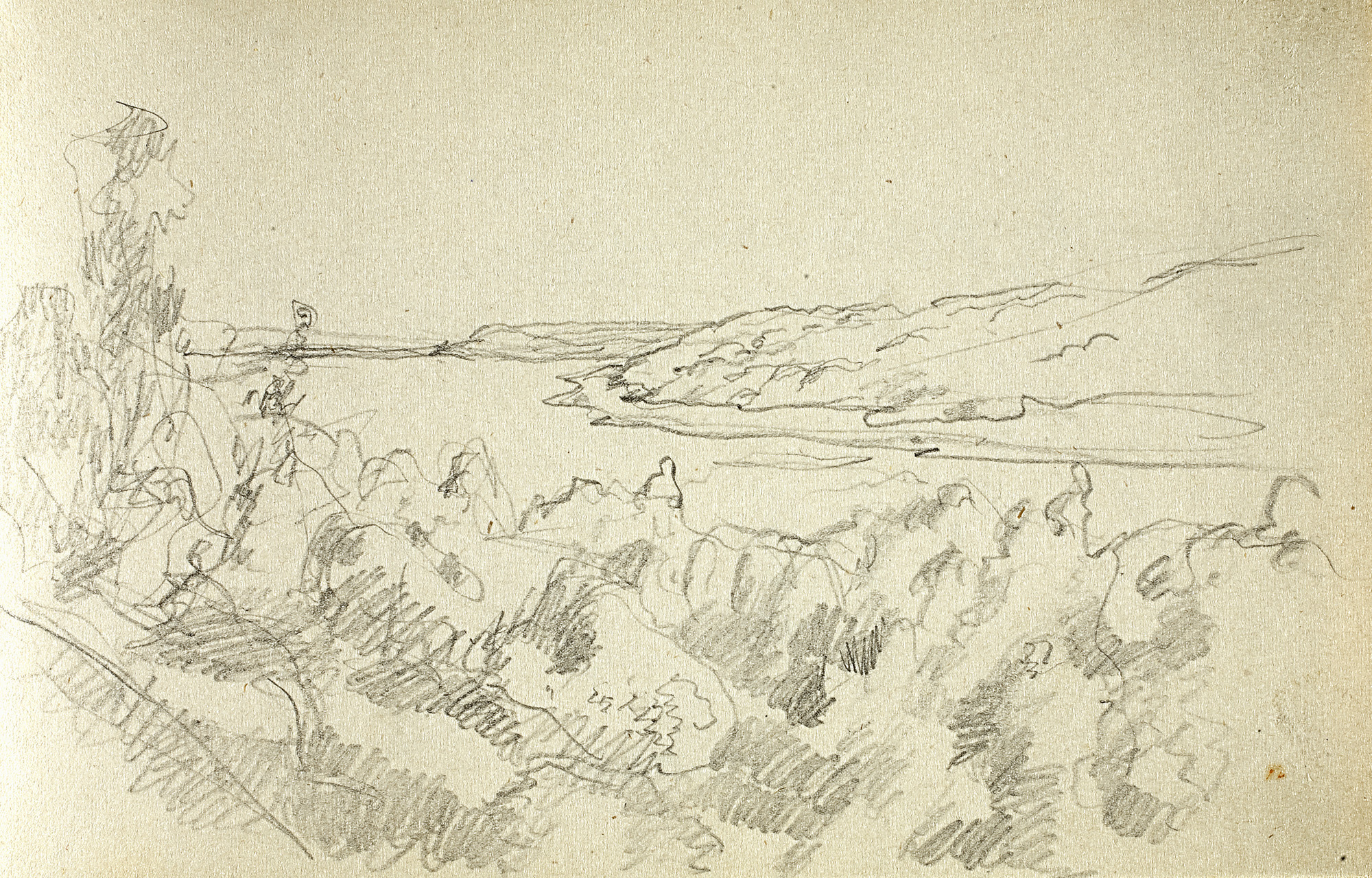 Левитан И.. Пейзаж на Волге. 1890