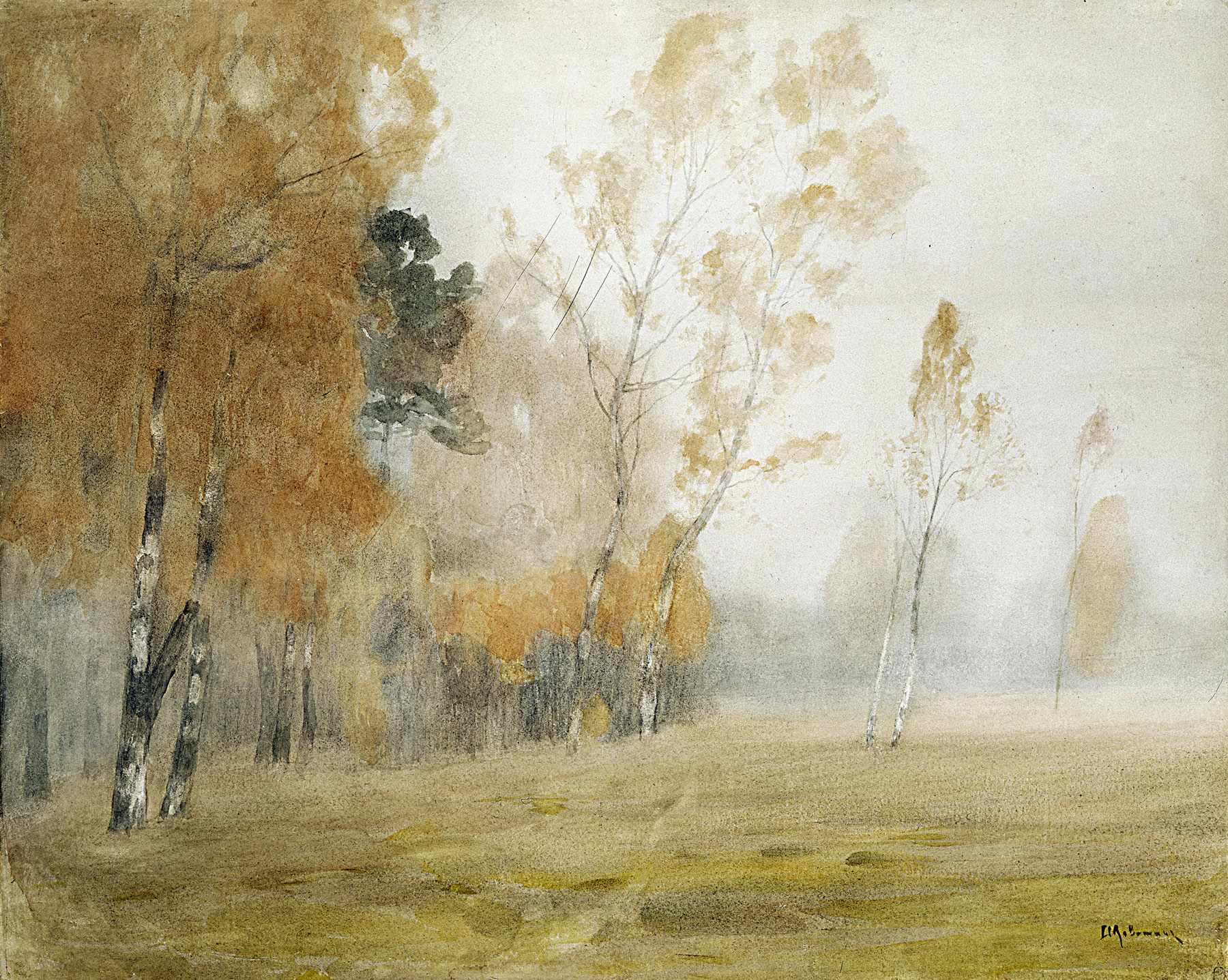 Левитан И.. Осень. Туман. 1899