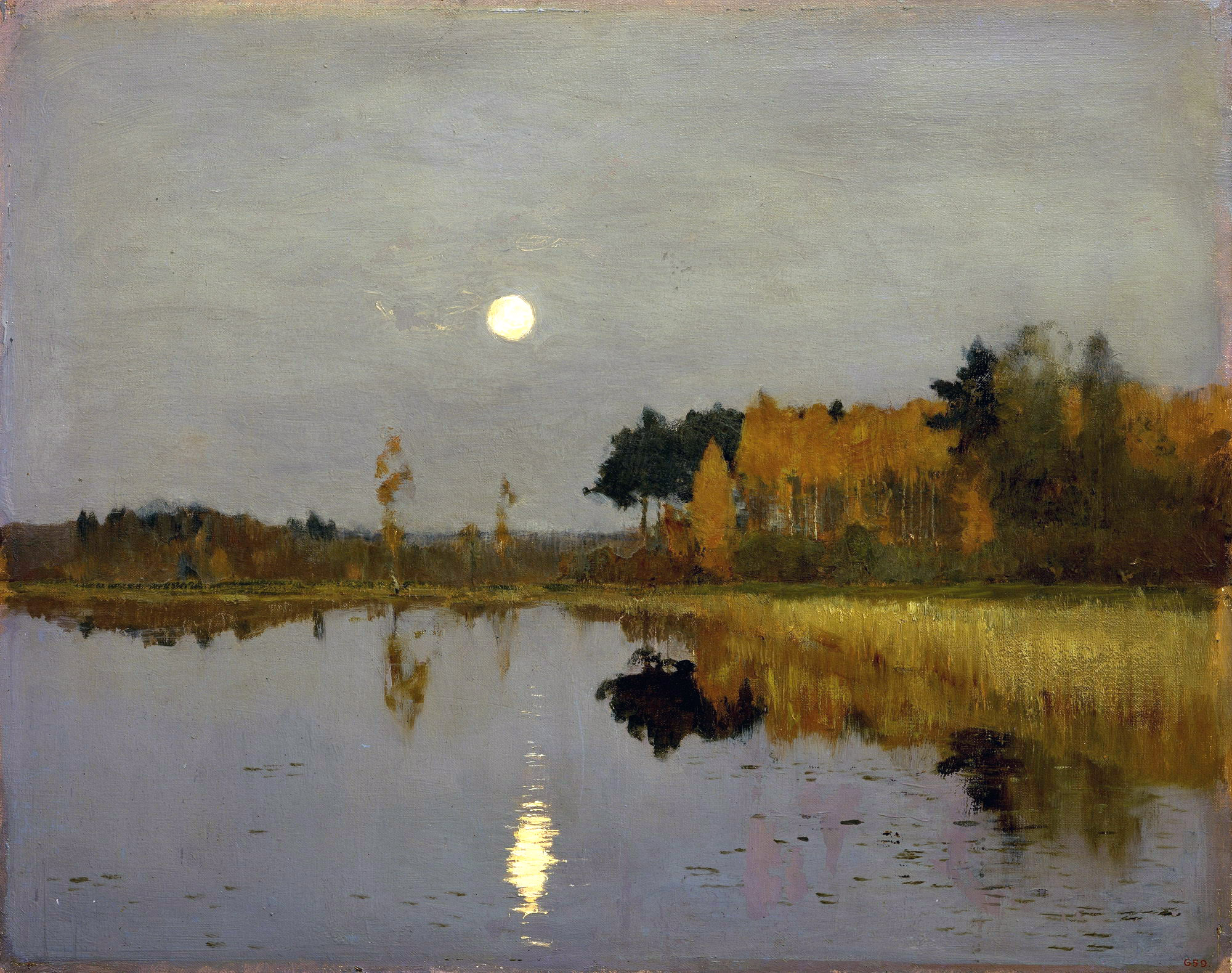 Левитан И.. Сумерки. Луна. 1899