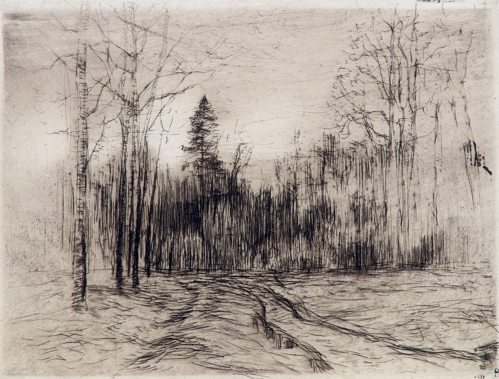 Левитан И.. Дорога в лесу. 1898 (?)