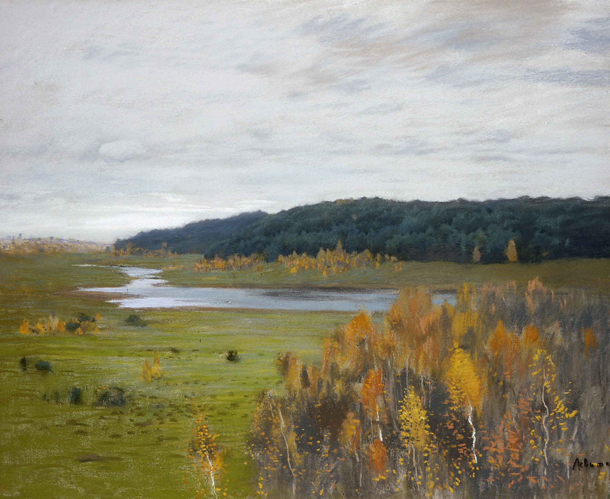 Левитан И.. Долина реки. Осень (Долина реки осенью). 1896