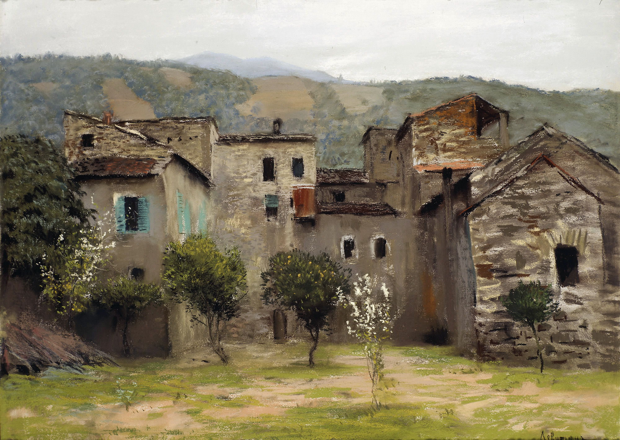 Левитан И.. Близ Бордигеры. На севере Италии. 1890
