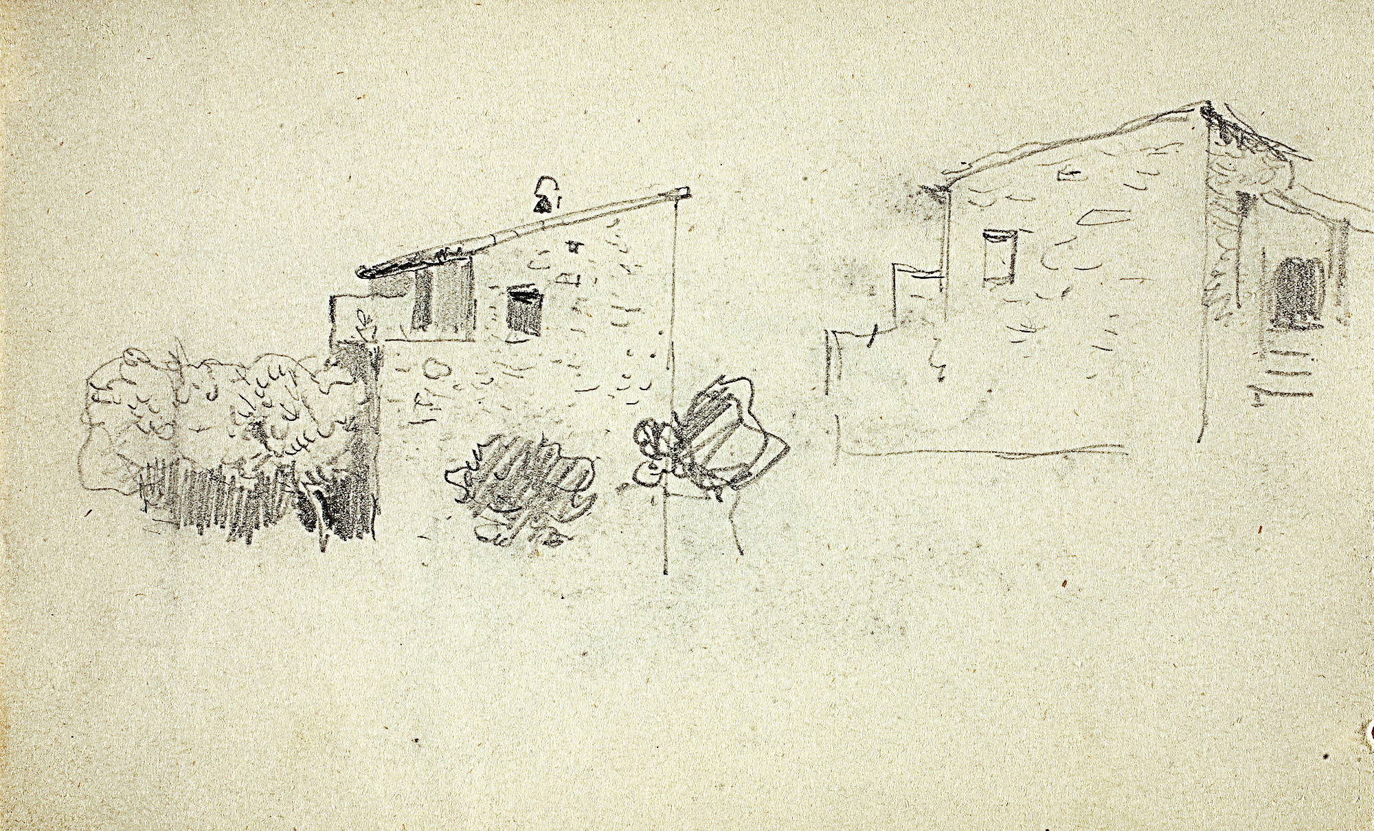 Левитан И.. Дома близ Бордигеры. 1890