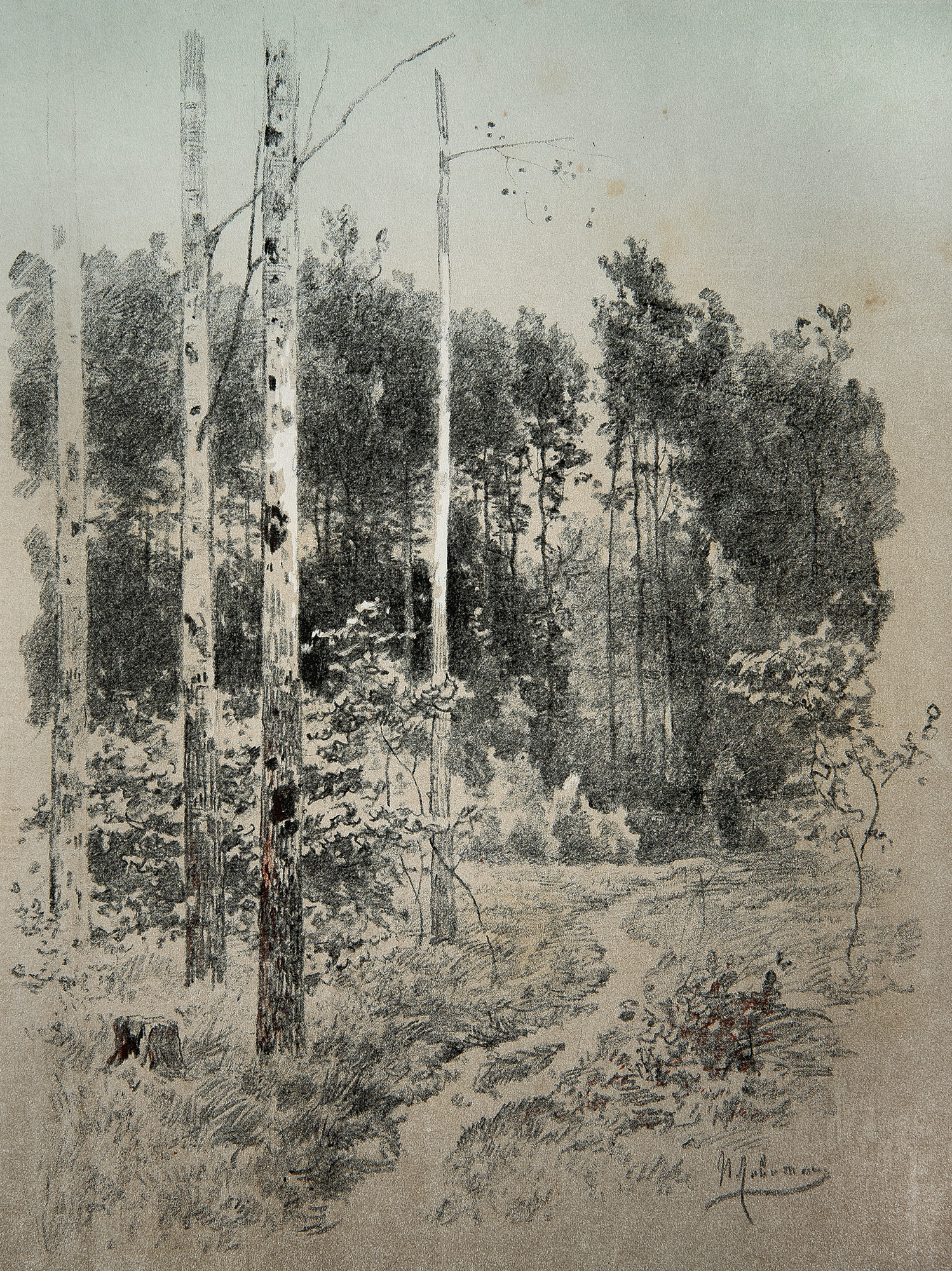 Левитан И.. Лесная тропинка. 1884