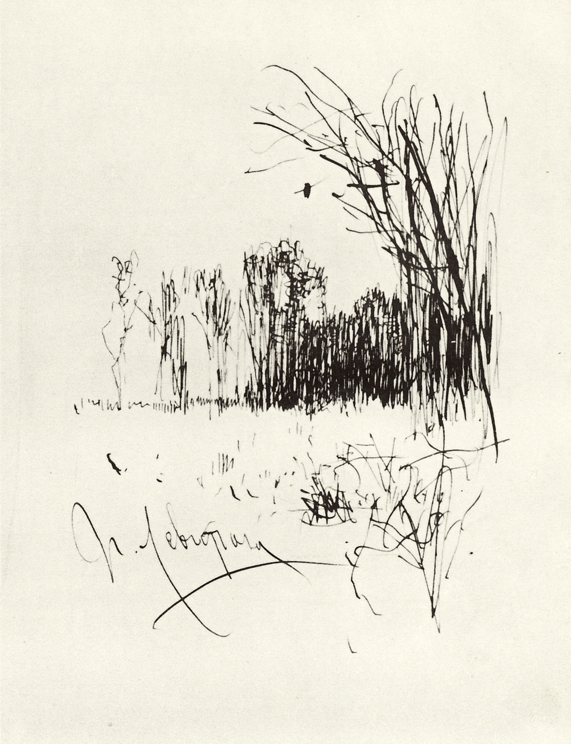Левитан И.. Опушка леса. 1880-е