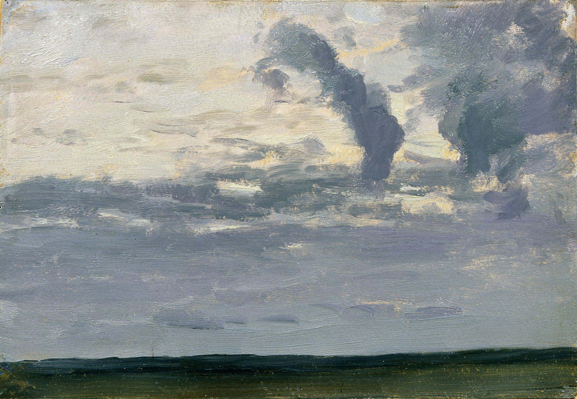 Левитан И.. Облачное небо. Сумерки. 1893