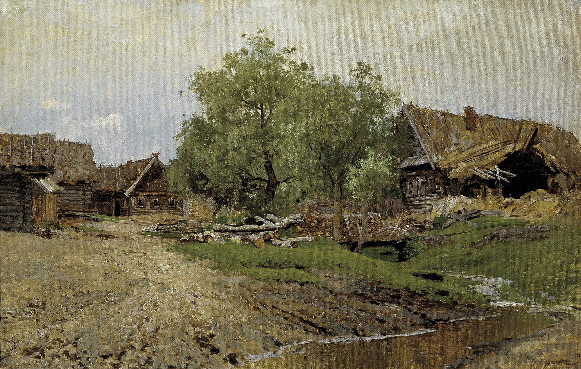 Левитан И.. Саввинская слобода под Звенигородом (летний вид). 1884