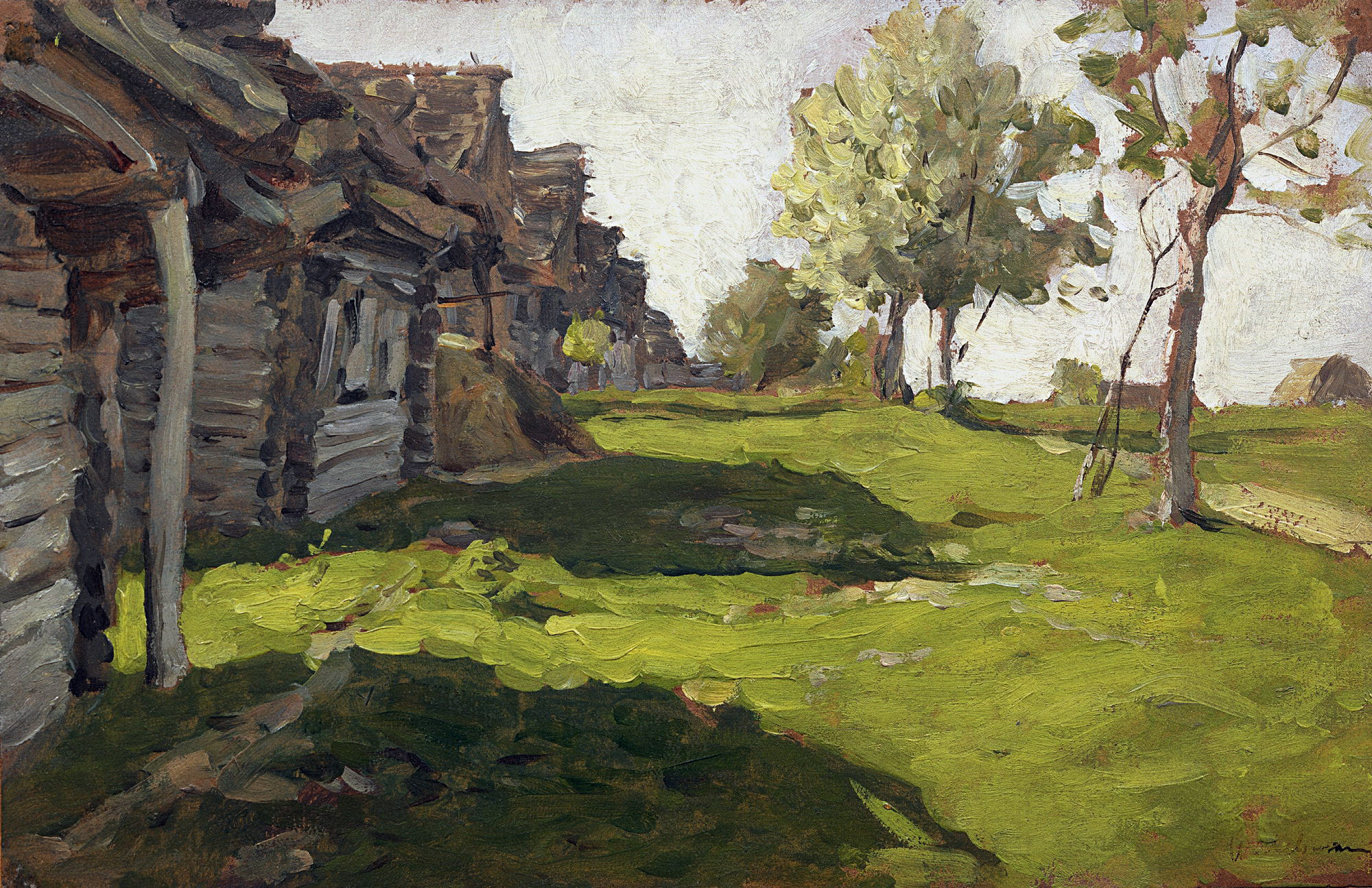 Левитан И.. Солнечный день. Деревня. 1898