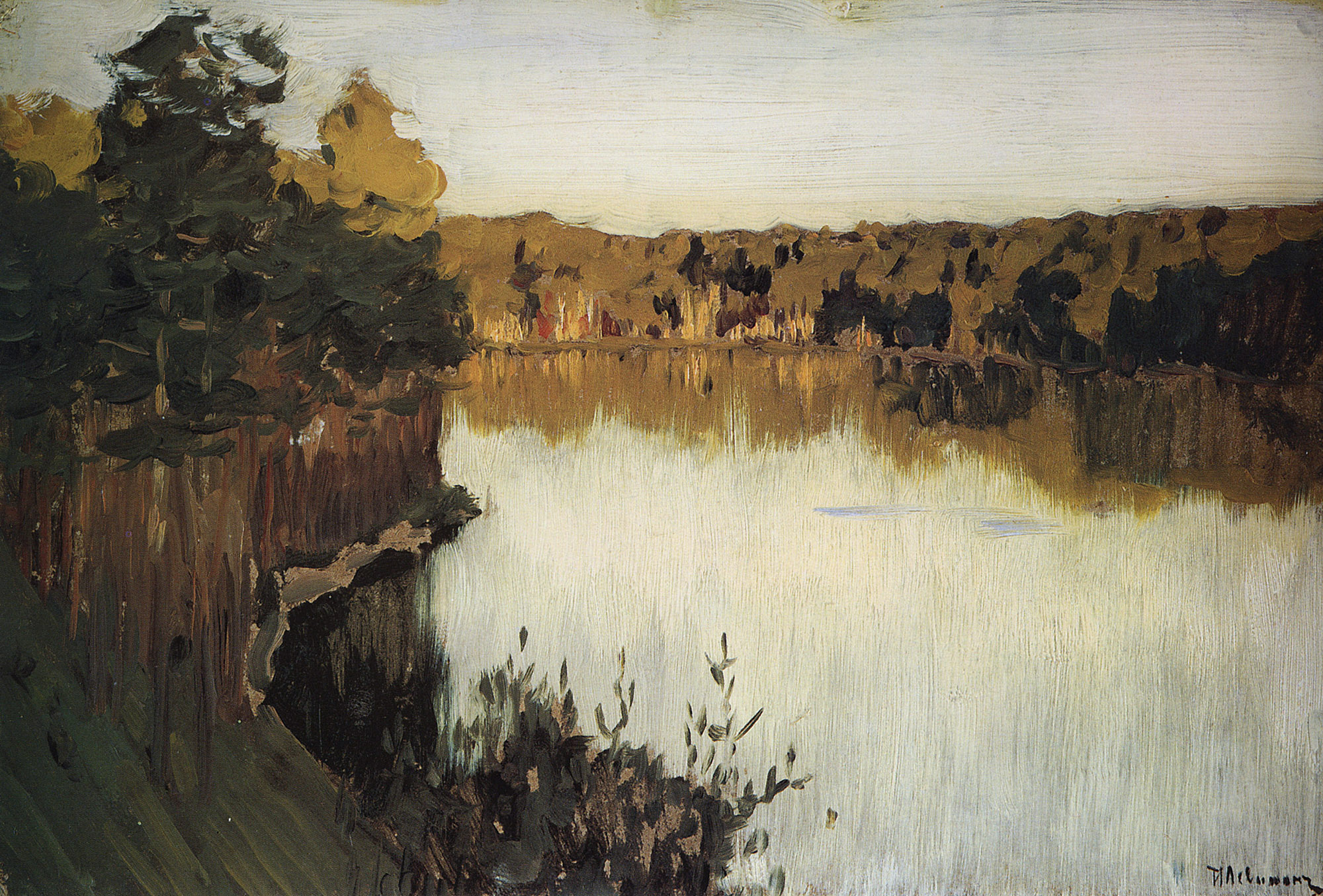 Левитан И.. У озера. 1890-е